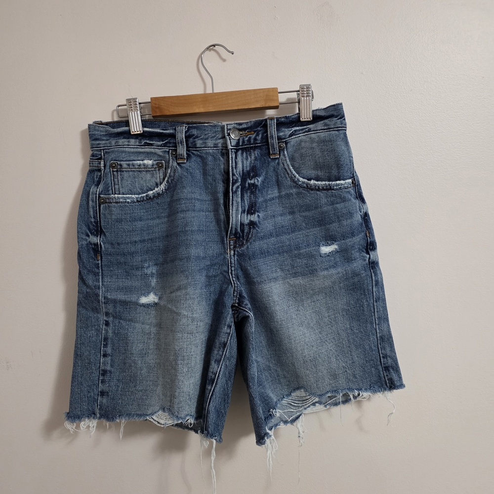Pistola Distressed Blue Jean Shorts